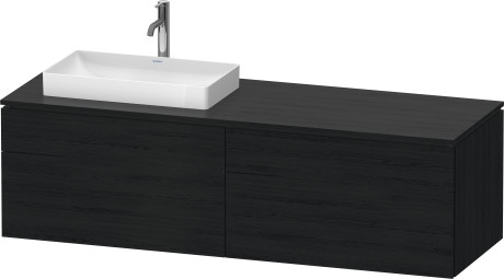 Vanity unit wall-mounted, LC4871L16160000 upper drawer under the ceramics including cut-out for siphon and siphon cover