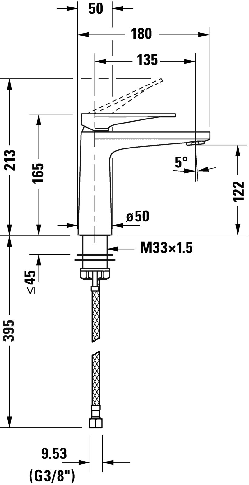 Single lever basin mixer M, TU1020002