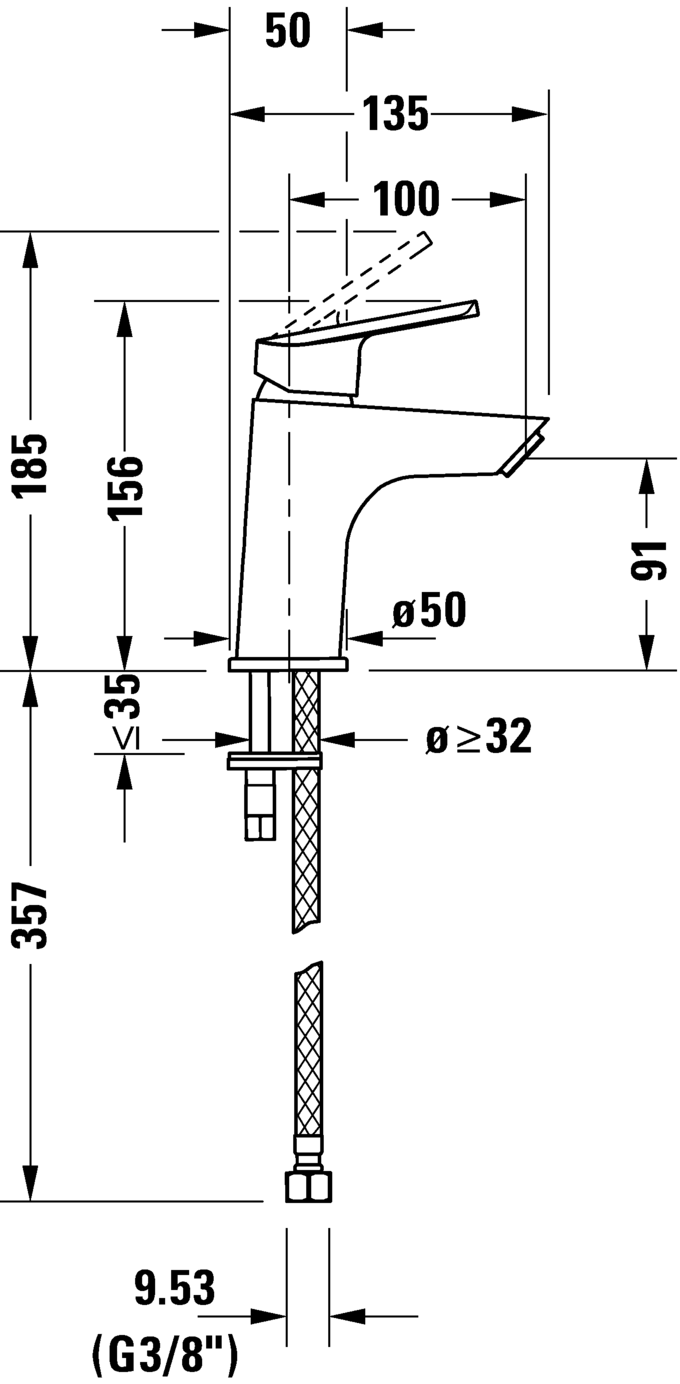Single lever basin mixer S, N11010002