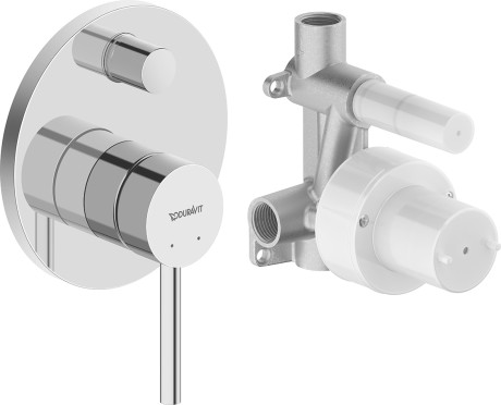 Circle - Single lever bath mixer for concealed installation