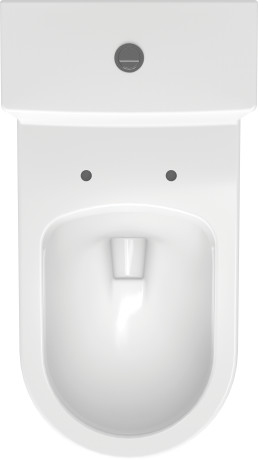 One-Piece toilet Duravit Rimless®, 2173010001 1.32/0.92 gpf, ADA height, with dual flush piston valve, top flush