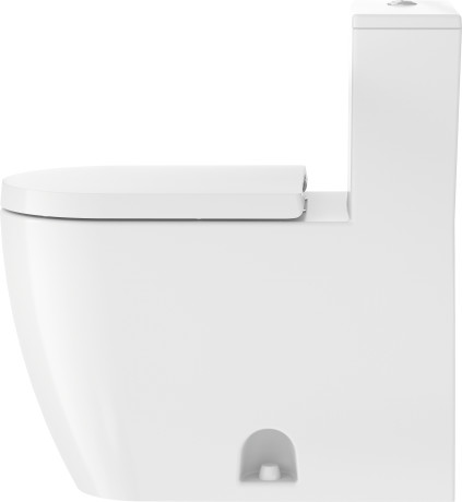 One-Piece toilet Duravit Rimless®, 2173010085 1.28 gpf, with single flush piston valve, top flush, ADA height