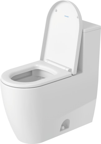 One-Piece toilet Duravit Rimless®, 2173010085 1.28 gpf, with single flush piston valve, top flush, ADA height