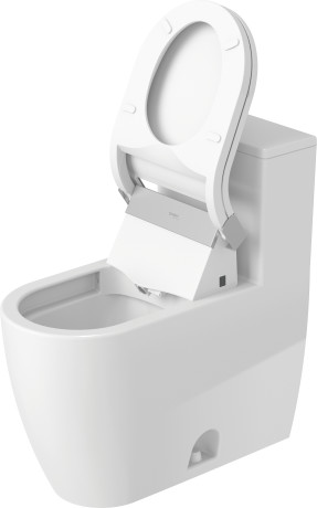One-Piece toilet Duravit Rimless for SensoWash®, 2173510085 1.28 gpf, with single flush piston valve, top flush, ADA height