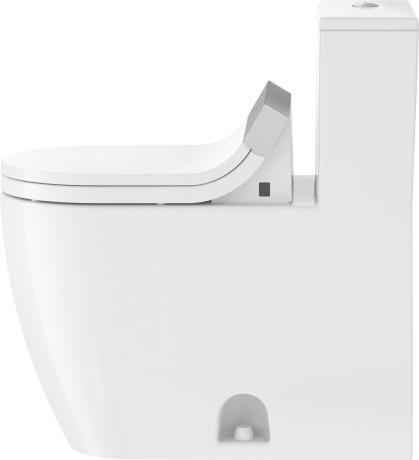 One-Piece toilet Duravit Rimless for SensoWash®, 2173510085 1.28 gpf, with single flush piston valve, top flush, ADA height