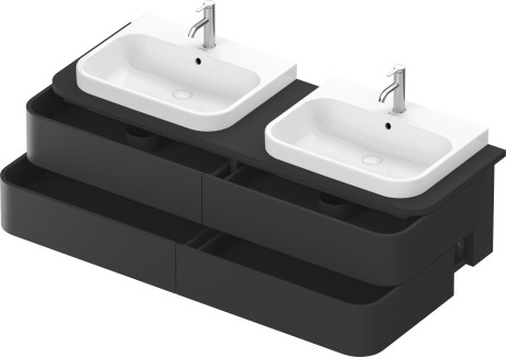 Vanity unit for console wall-mounted, HP4974B8080 for above-counter basin Happy D.2 Plus