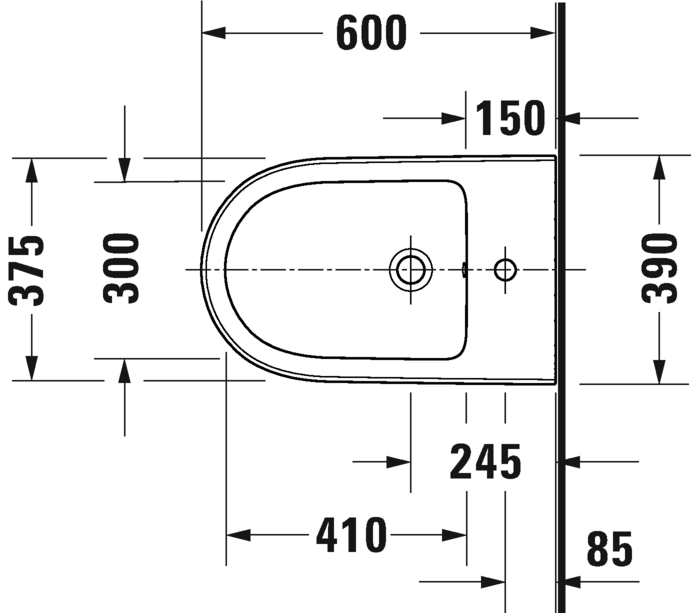 Bidet floor standing, 226310