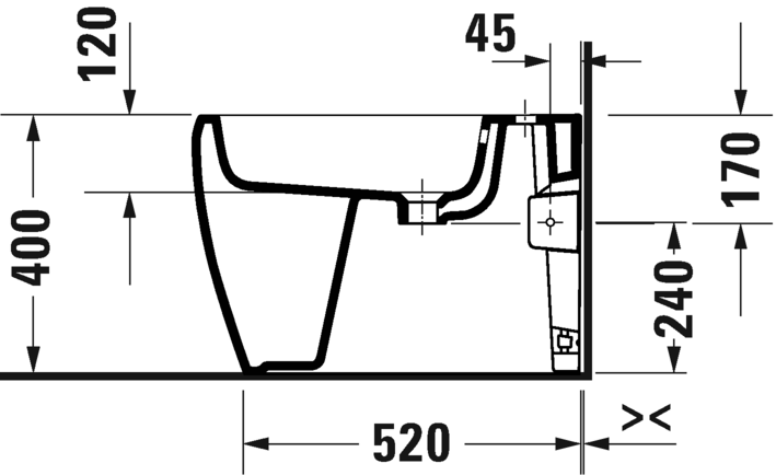 Bidet floor standing, 226310