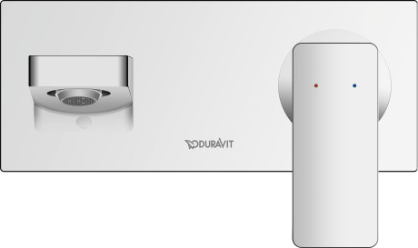 Mezclador monomando para lavabos, mural, MH1070004010 superficie cromada