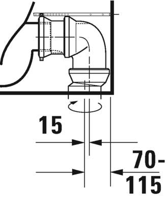 Stand-WC Kombination Duravit Rimless®, 219709