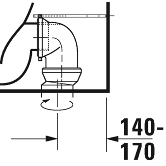 Stand-WC Kombination Duravit Rimless®, 219709