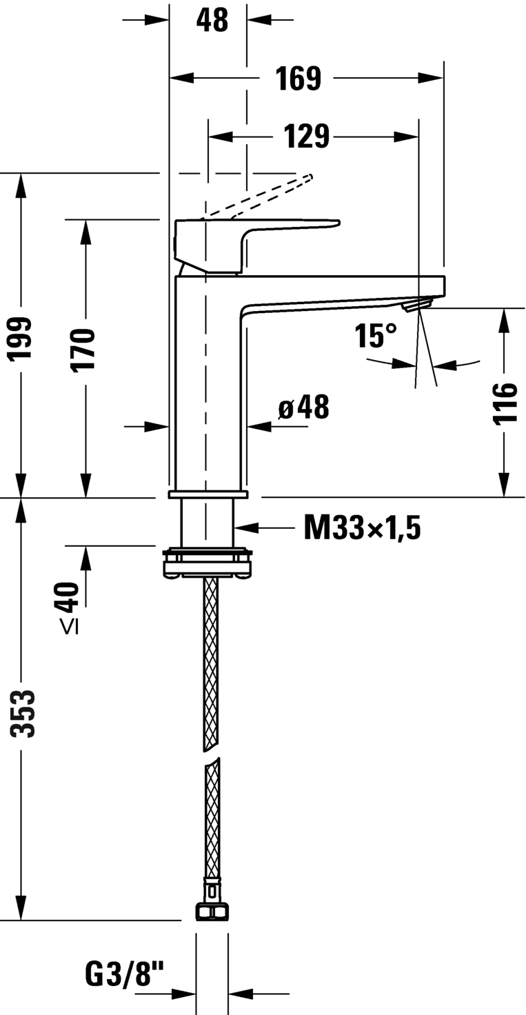 Mezclador monomando M MinusFlow, MH1022002