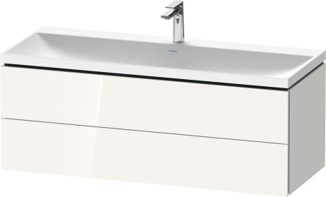 Mineral cast washbasin c-shaped with vanity wall mounted, LC6953O22220000