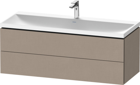 Mineral cast washbasin c-shaped with vanity wall mounted, LC6953O75750000