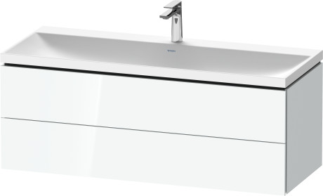 Mineral cast washbasin c-shaped with vanity wall mounted, LC6953O85850000