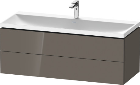 Mineral cast washbasin c-shaped with vanity wall mounted, LC6953O89890000