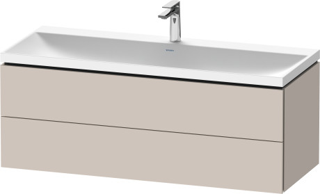 Mineral cast washbasin c-shaped with vanity wall mounted, LC6953O91910000