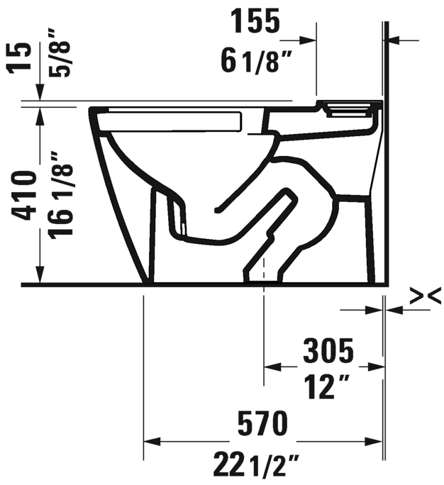 Two-Piece toilet Duravit Rimless®, 200601