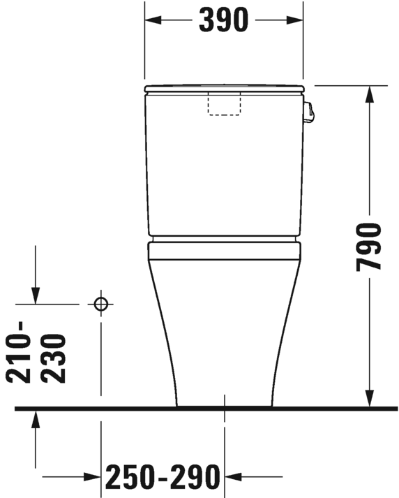 مرحاض قطعتين, 216001