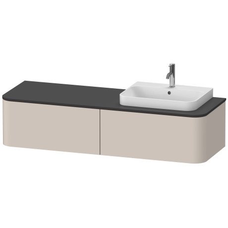 Vanit unit for console wall-mounted, HP4944R8383 for above counter basin Happy D.2 Plus