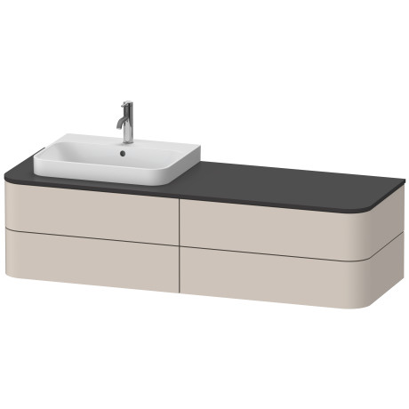 Vanit unit for console wall-mounted, HP4973L8383 for above counter basin Happy D.2 Plus