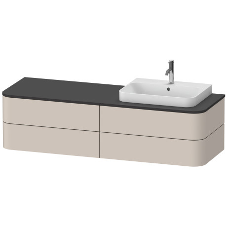 Vanit unit for console wall-mounted, HP4973R8383 for above counter basin Happy D.2 Plus
