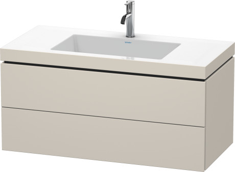 Furniture washbasin c-bonded with vanity wall mounted, LC6928O8383 furniture washbasin Vero Air included