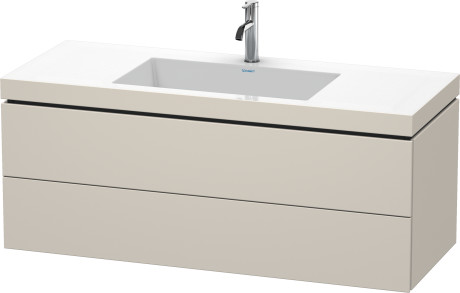 Furniture washbasin c-bonded with vanity wall mounted, LC6929O8383 furniture washbasin Vero Air included