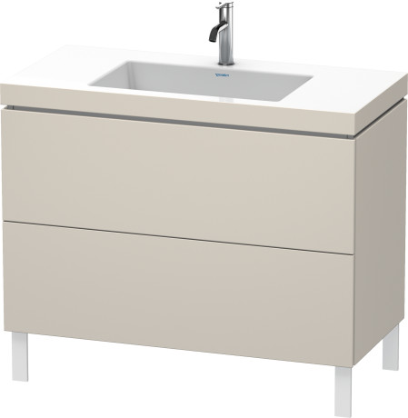 Furniture washbasin c-bonded with vanity floor standing, LC6938O8383 furniture washbasin Vero Air included
