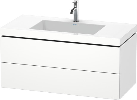 Furniture washbasin c-bonded with vanity wall mounted, LC6928O8484 furniture washbasin Vero Air included