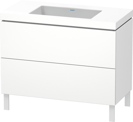 Furniture washbasin c-bonded with vanity floor standing, LC6938N8484 furniture washbasin Vero Air included
