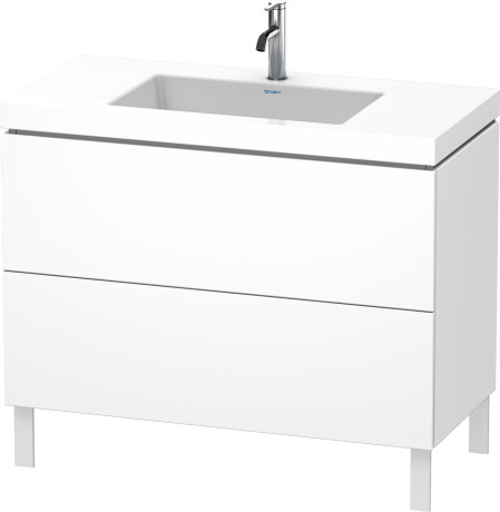 Furniture washbasin c-bonded with vanity floor standing, LC6938O8484 furniture washbasin Vero Air included