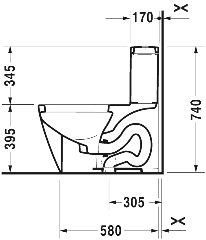 مرحاض قطعة واحدة, 213301