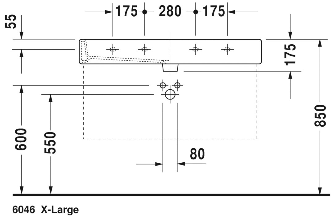 Washbasin, furniture washbasin, 045410