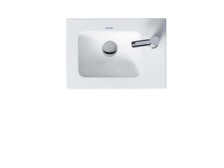 Hand basin, 0723430000 White High Gloss, Rectangular, Number of washing areas: 1 Left, Number of faucet holes per wash area: 1 Right, Overflow: Yes