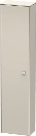 Tall cabinet, BR1320L9191 Hinge position: Left, taupe Matt, Decor, Handle taupe
