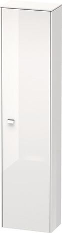 Tall cabinet, BR1320R1022 Hinge position: Right, White High Gloss, Decor, Handle Chrome