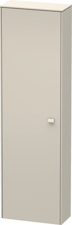 Tall cabinet, BR1321L9191 Hinge position: Left, taupe Matt, Decor, Handle taupe