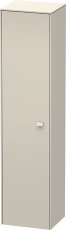 Tall cabinet, BR1330L9191 Hinge position: Left, taupe Matt, Decor, Handle taupe