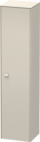 Tall cabinet, BR1330R9191 Hinge position: Right, taupe Matt, Decor, Handle taupe