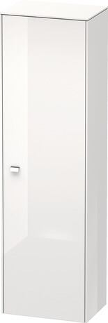 Tall cabinet, BR1331R1022 Hinge position: Right, White High Gloss, Decor, Handle Chrome