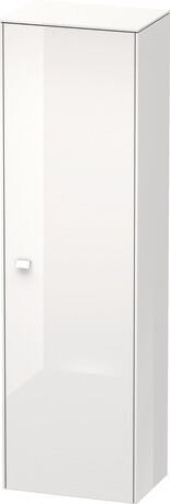 Tall cabinet, BR1331R2222 Hinge position: Right, White High Gloss, Decor, Handle White