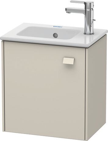Vanity unit wall-mounted, BR4000L9191 taupe Matt, Decor, Handle taupe
