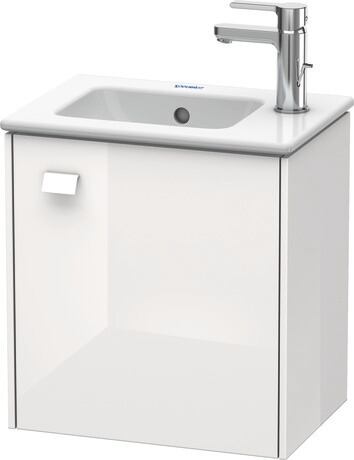Vanity unit wall-mounted, BR4000R2222 White High Gloss, Decor, Handle White