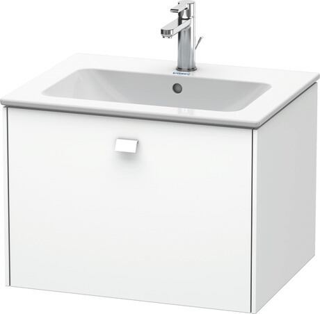 Meuble sous lavabo suspendu, BR400101818 Blanc mat, Décor, Poignée Blanc
