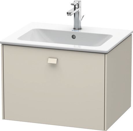 Vanity unit wall-mounted, BR400109191 taupe Matt, Decor, Handle taupe