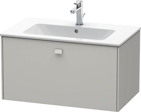 ארון אמבטיה תלוי על הקיר, BR400200707 אפור בטון מאט, עיצוב, ידית אפור בטון