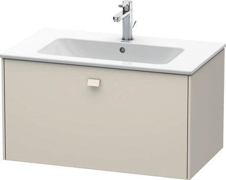 Vanity unit wall-mounted, BR400209191 taupe Matt, Decor, Handle taupe