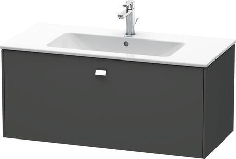 Vanity unit wall-mounted, BR400301049 Graphite Matt, Decor, Handle Chrome