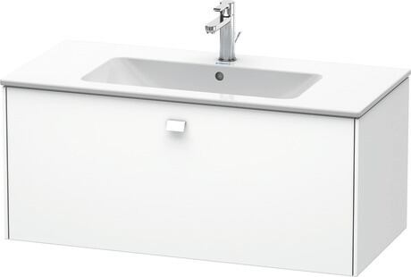 挂壁式浴柜, BR400301818 白色 哑光, 饰面, 把手 白色